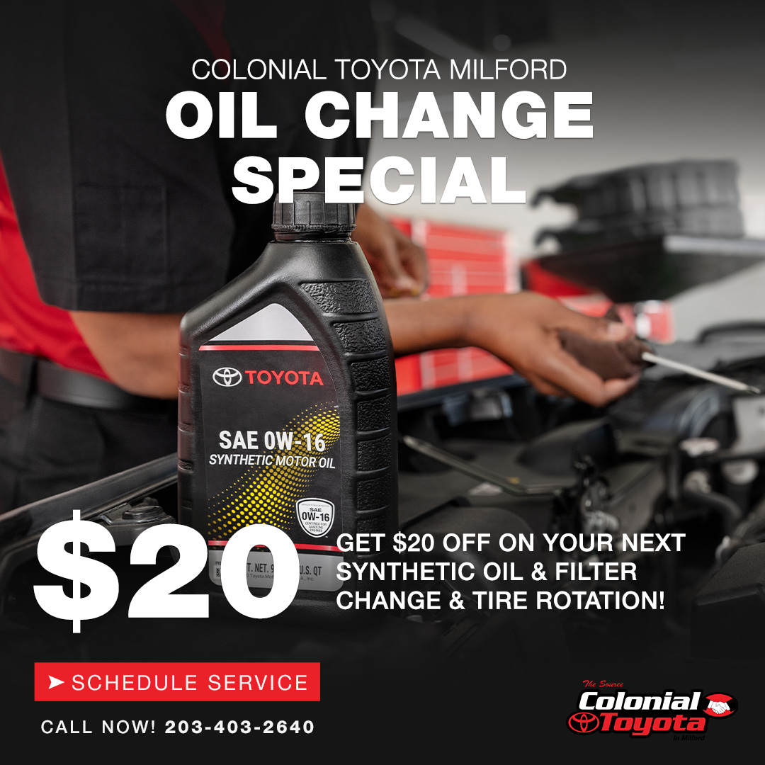 $20 Off Oil Change in Connecticut | Colonial Toyota