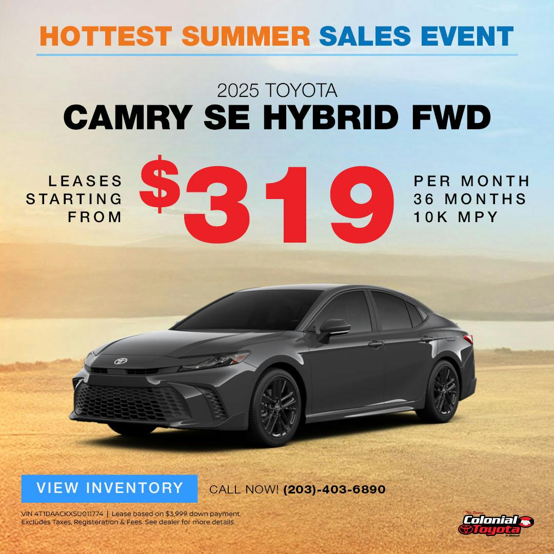 New Toyota Vehicle Specials in Milford, Connecticut Colonial Toyota