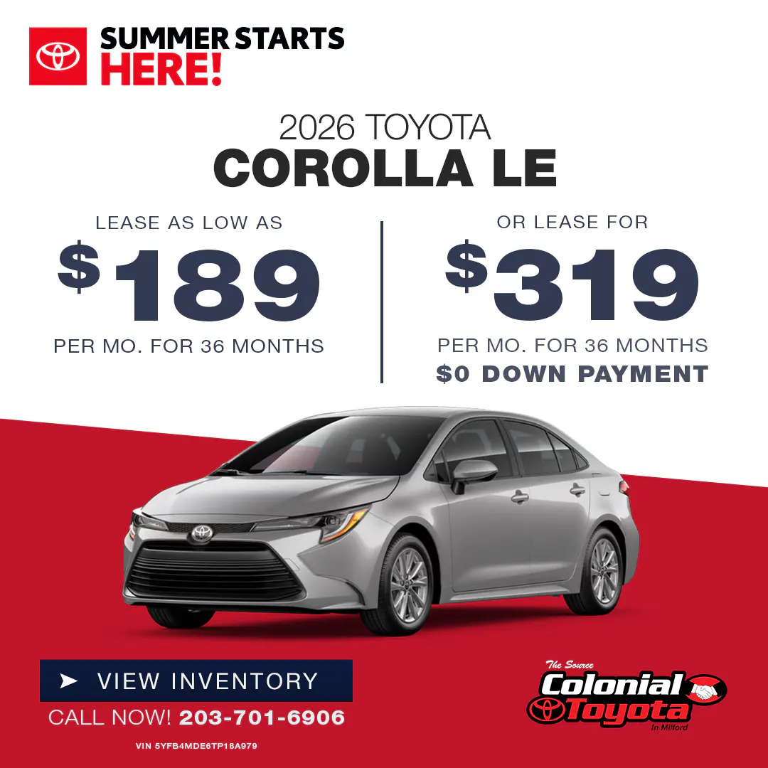 2026 Toyota Corolla Lease Offer | Colonial Toyota