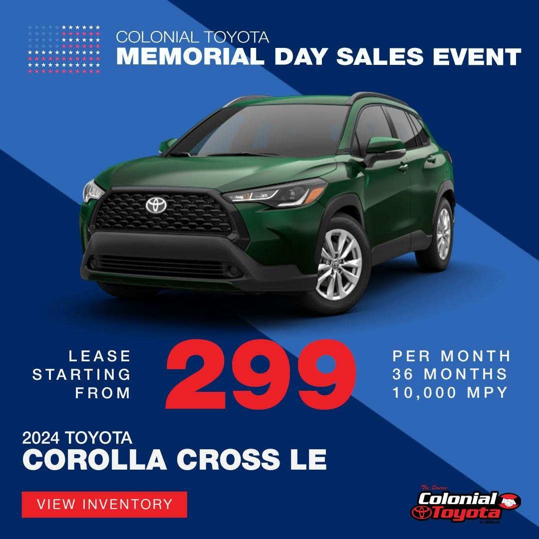 TOYOTA COROLLA CROSS LE LEASE OFFER | Colonial Toyota