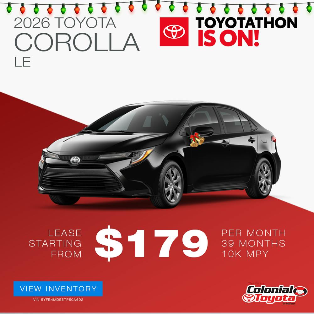 2026 Toyota Corolla Lease Offer | Colonial Toyota