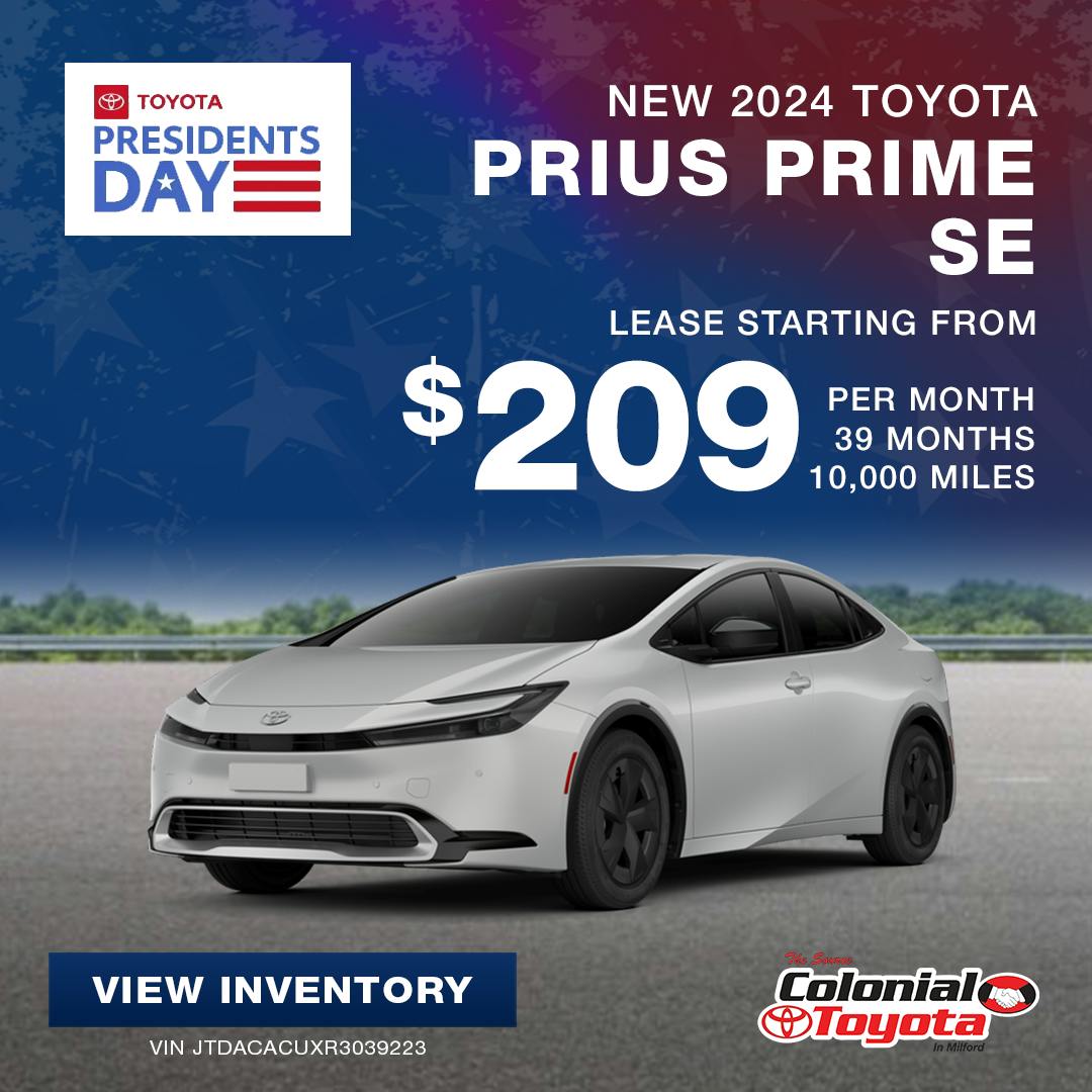 2024 Toyota Prius Prime Lease Offer | Colonial Toyota