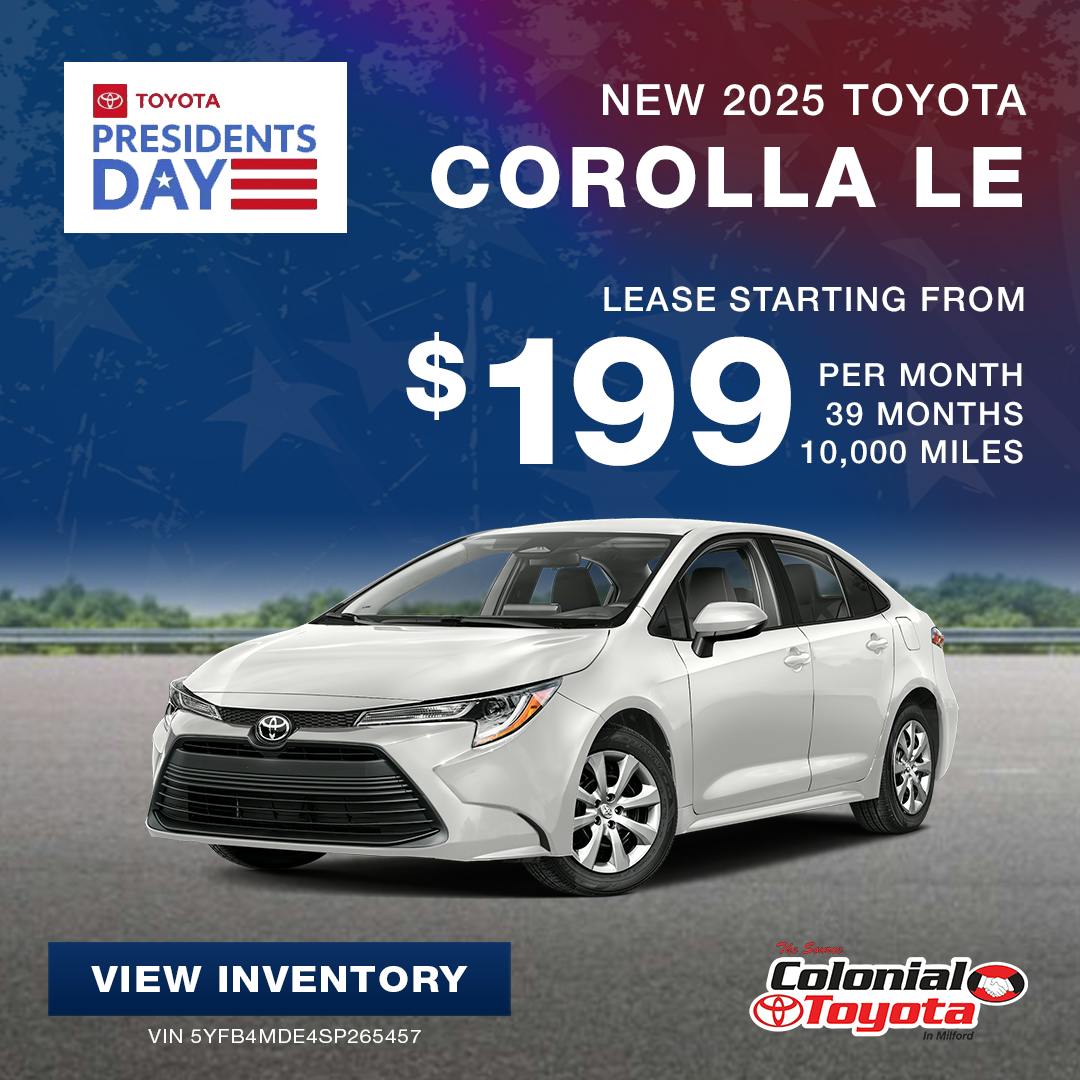 2025 Toyota Corolla Lease Offer | Colonial Toyota