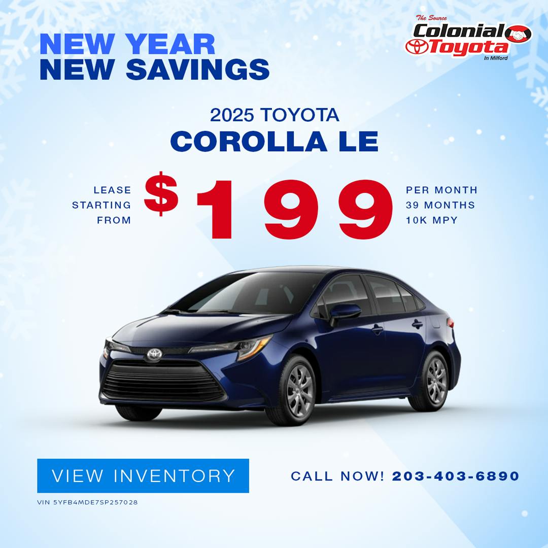 2025 Toyota Corolla Lease Offer | Colonial Toyota