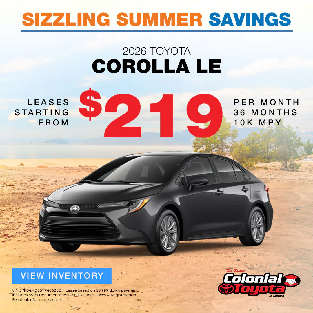 2026 Toyota Corolla Lease Offer | Colonial Toyota