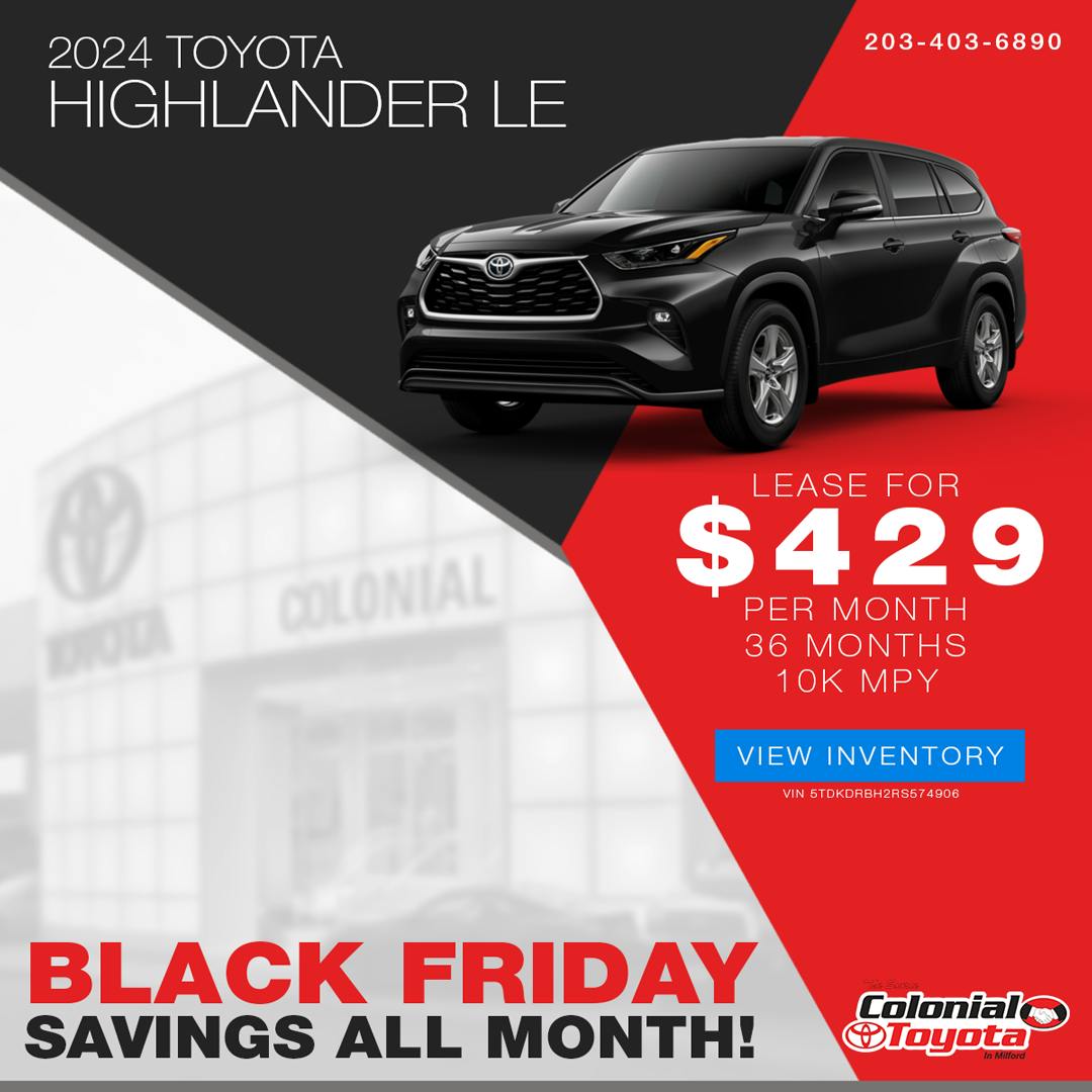 Toyota Highlander Lease Offer | Colonial Toyota