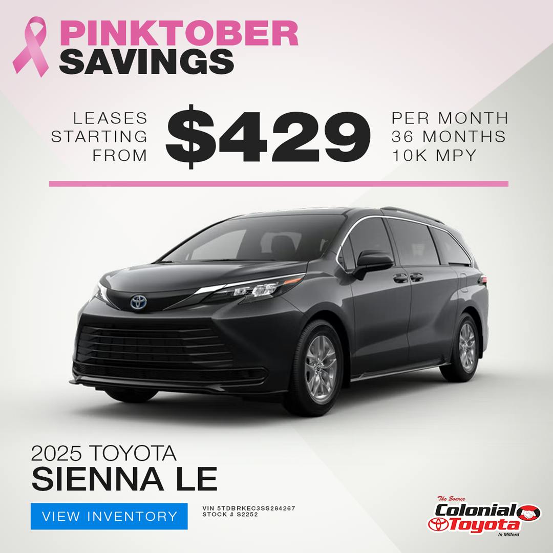 2025 Toyota Sienna Lease Offer | Colonial Toyota