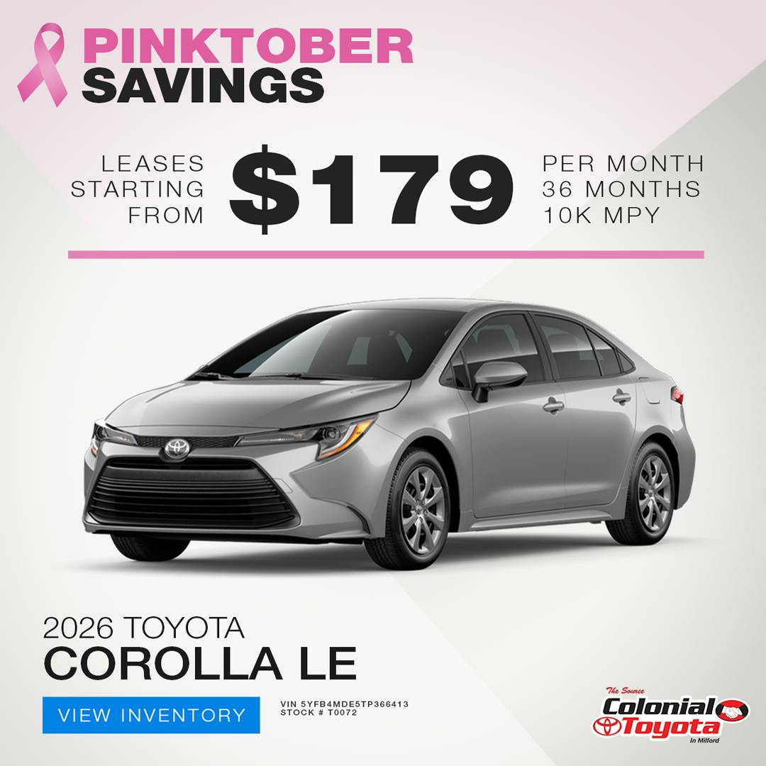 2026 Toyota Corolla Lease Offer | Colonial Toyota