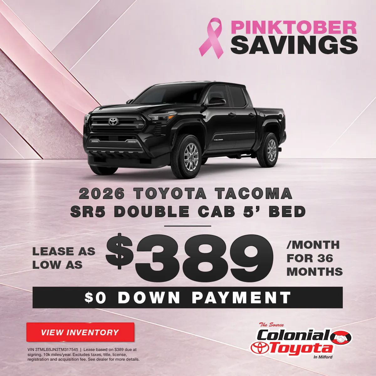 2026 Toyota Tacoma Lease Offer | Colonial Toyota