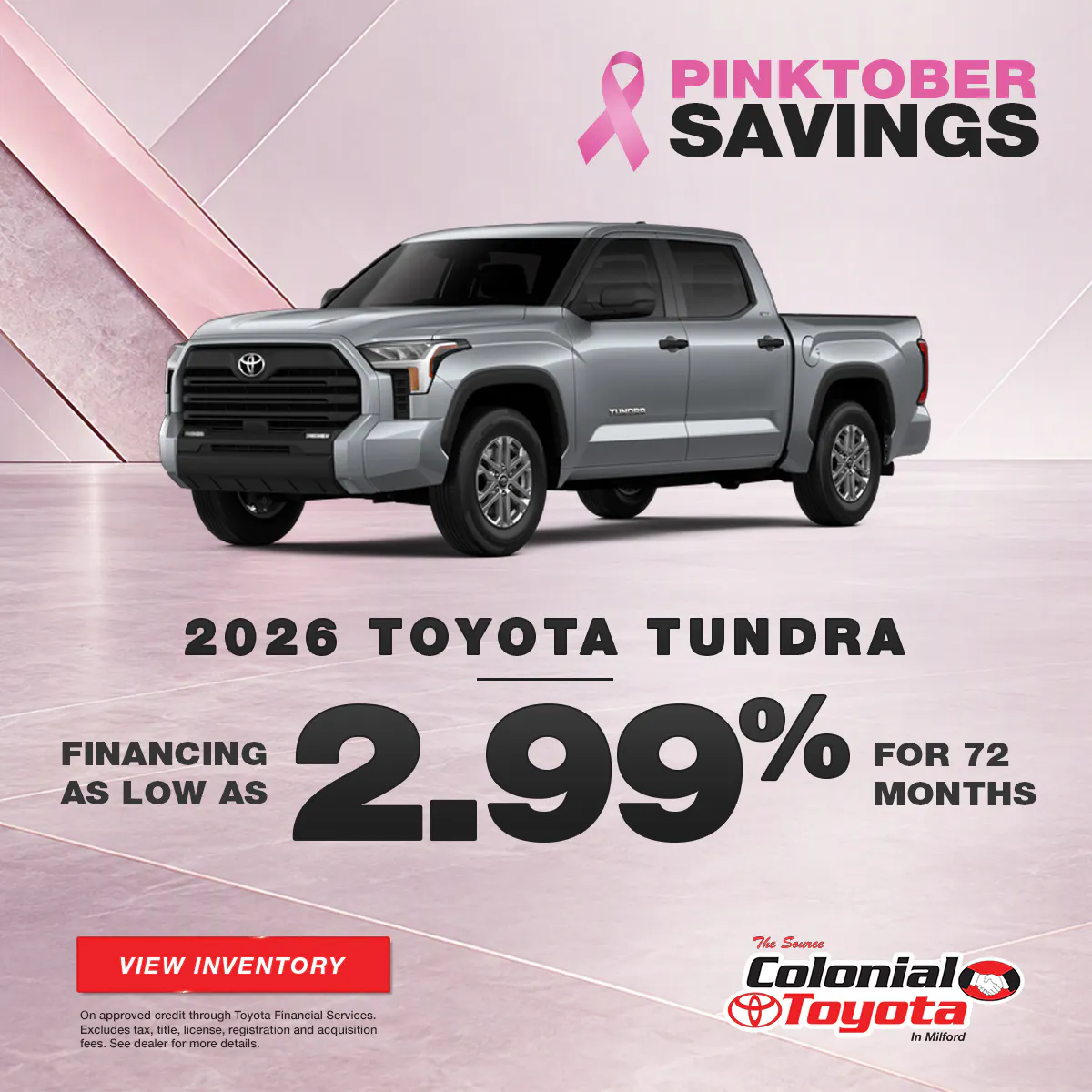 2026 Toyota Tundra Finance Offer | Colonial Toyota