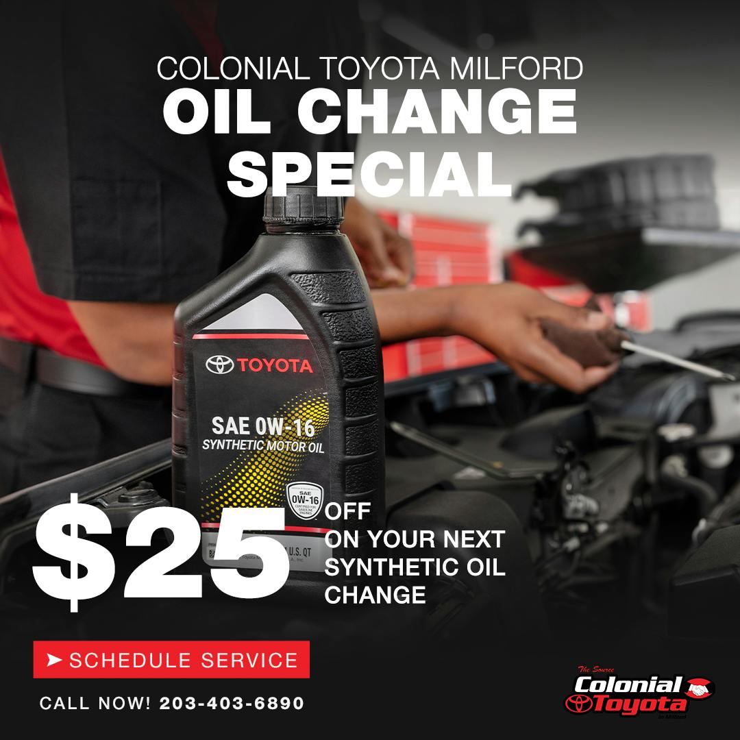 $25.00 Off Synthetic Oil Change | Colonial Toyota