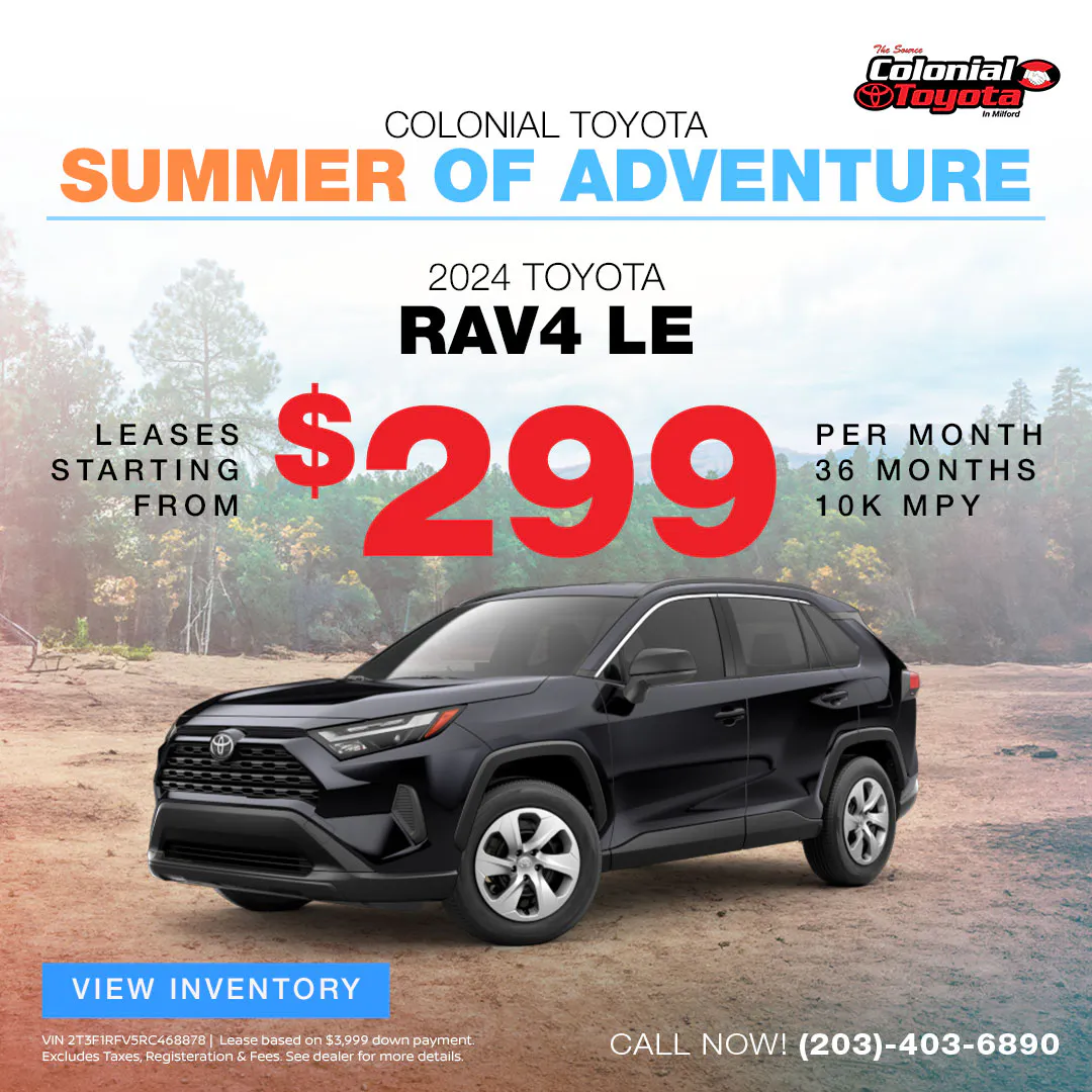 New Toyota Vehicle Specials in Milford, Connecticut | Colonial Toyota