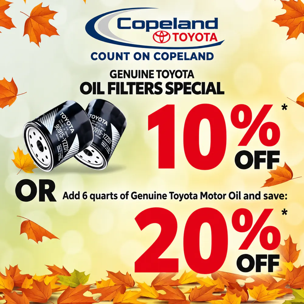 Genuine Toyota Oil Filters Special | Copeland Toyota