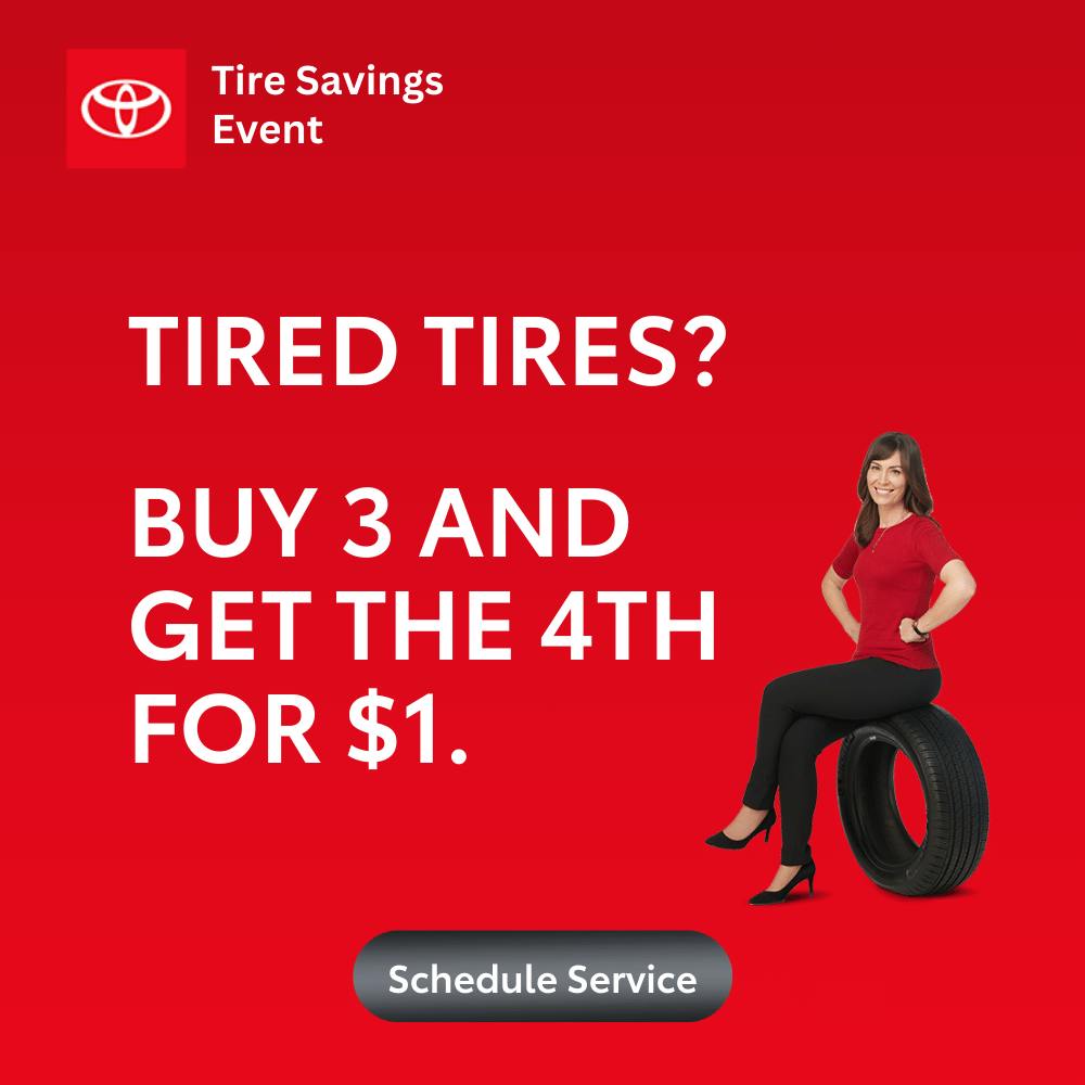 Buy 3 Tires, Get 1 for $1