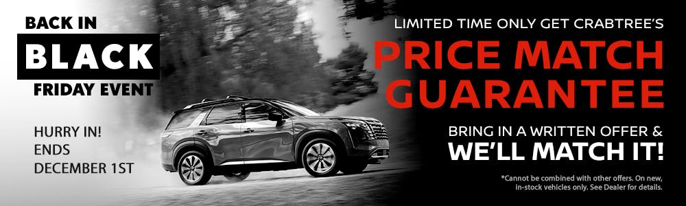 Price match | Crabtree Nissan