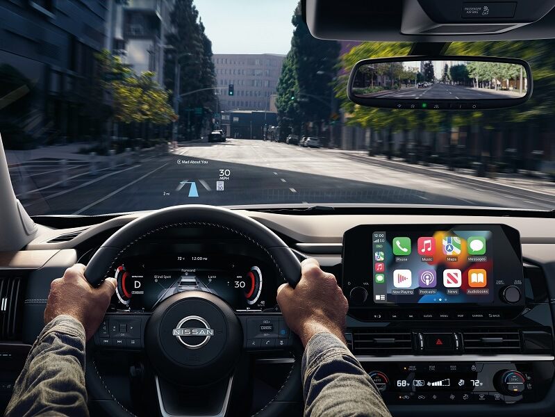 Driver's View of 2023 Nissan Pathfinder at Middlebury, CT Nissan Dealer