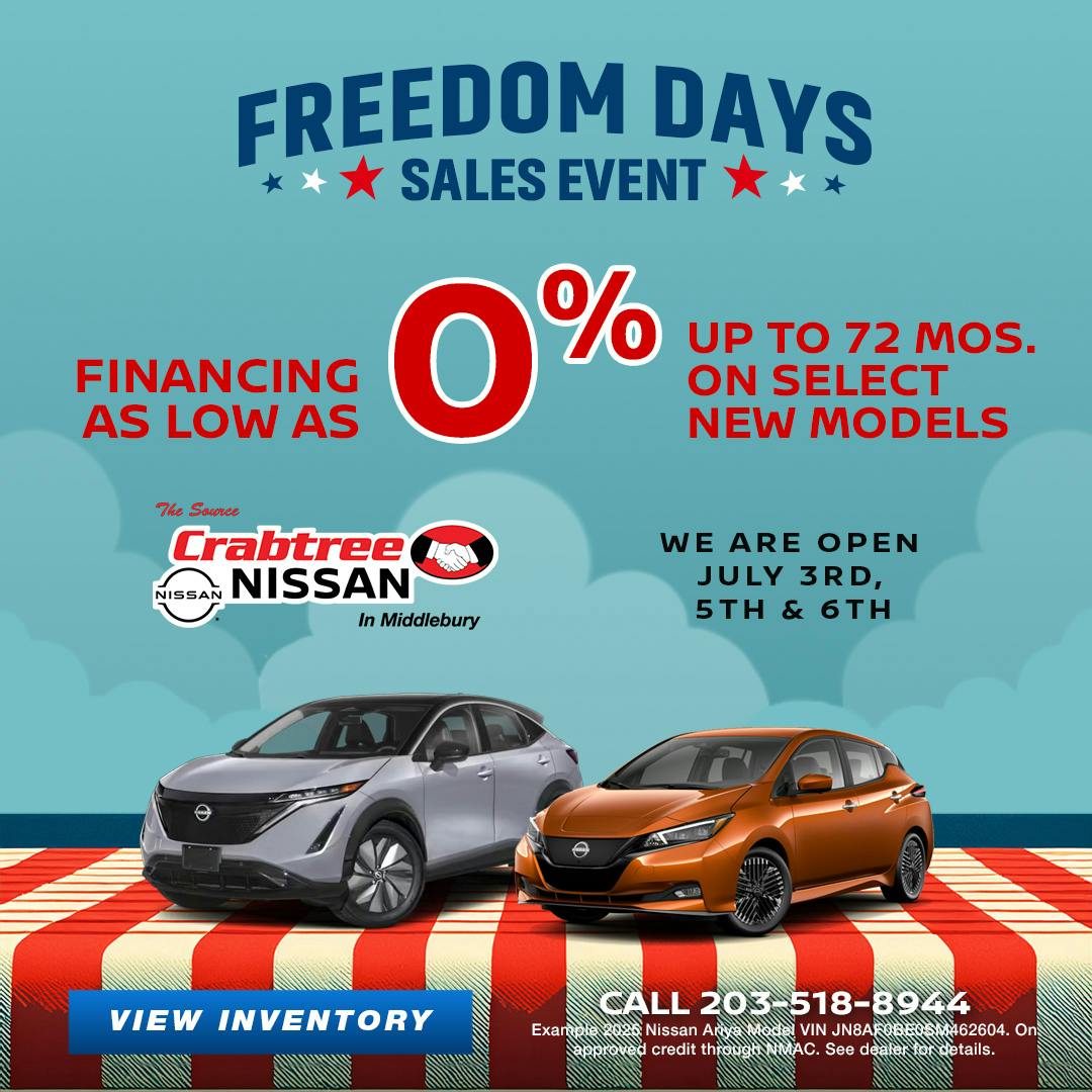 2025 Nissan 0% Finance Offer | Crabtree Nissan