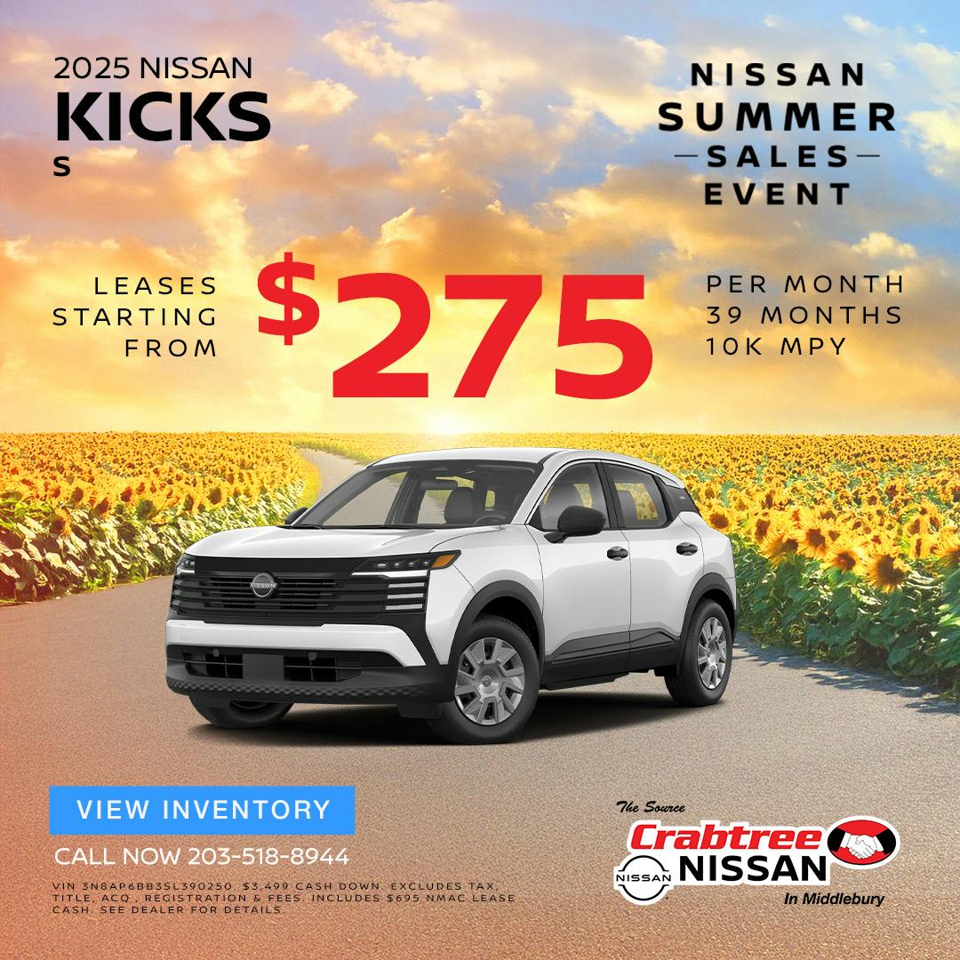 2025 Nissan Kicks Lease Offer | Crabtree Nissan