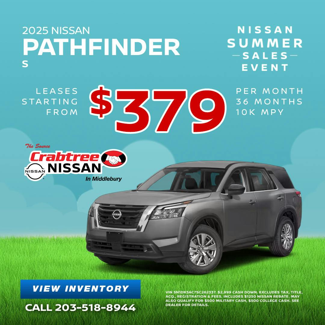 2025 Nissan Pathfinder Lease Offer | Crabtree Nissan