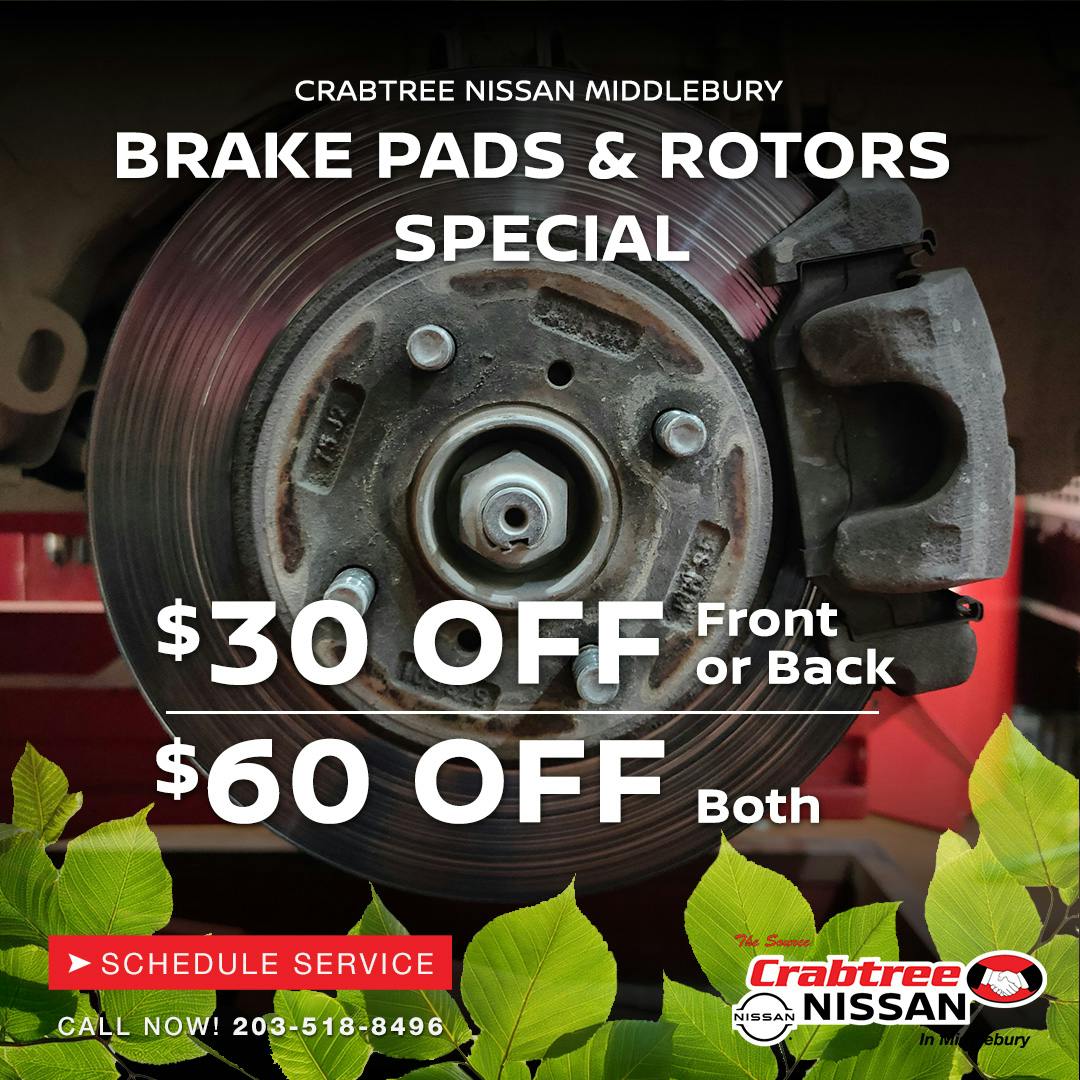 Brake Pads and Rotors Special | Crabtree Nissan