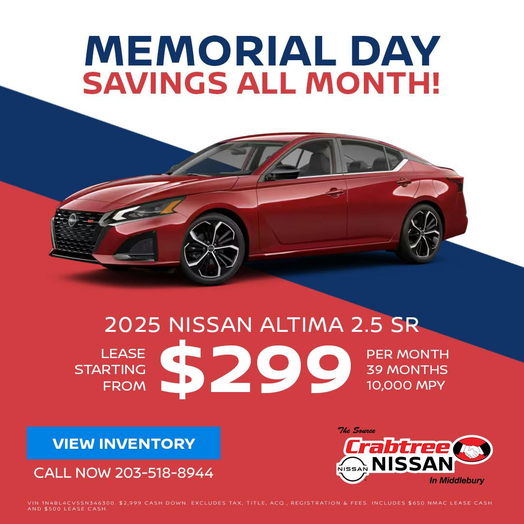 2025 Nissan Altima Lease Offer | Crabtree Nissan