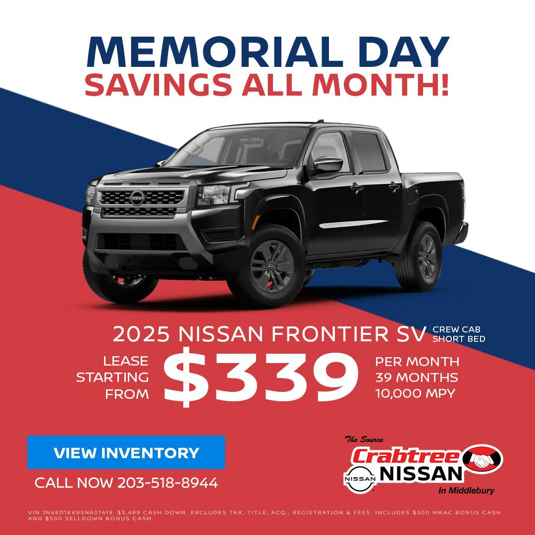 2025 Nissan Frontier Lease Offer | Crabtree Nissan