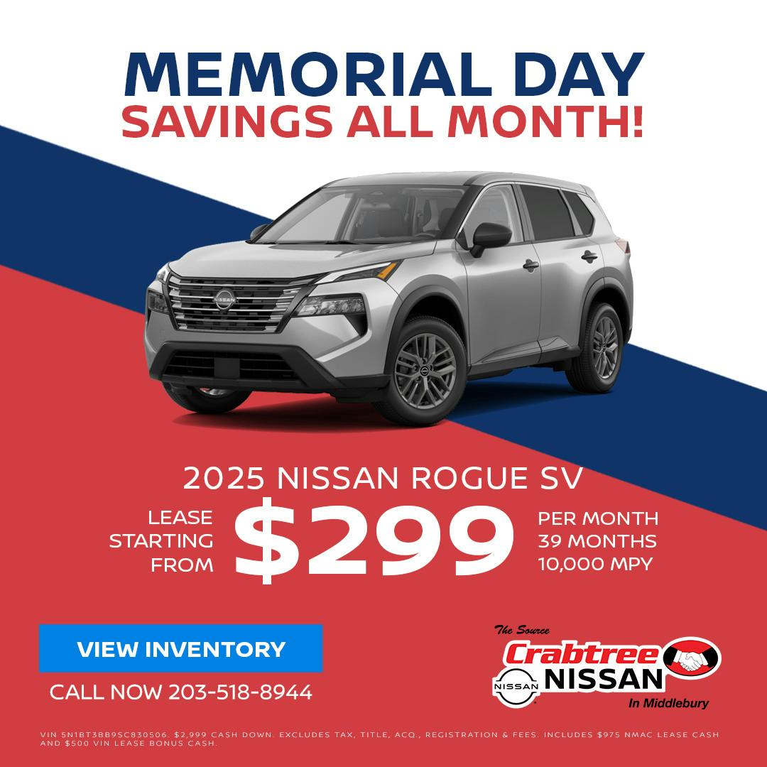 2025 Nissan Rogue Lease Offer | Crabtree Nissan