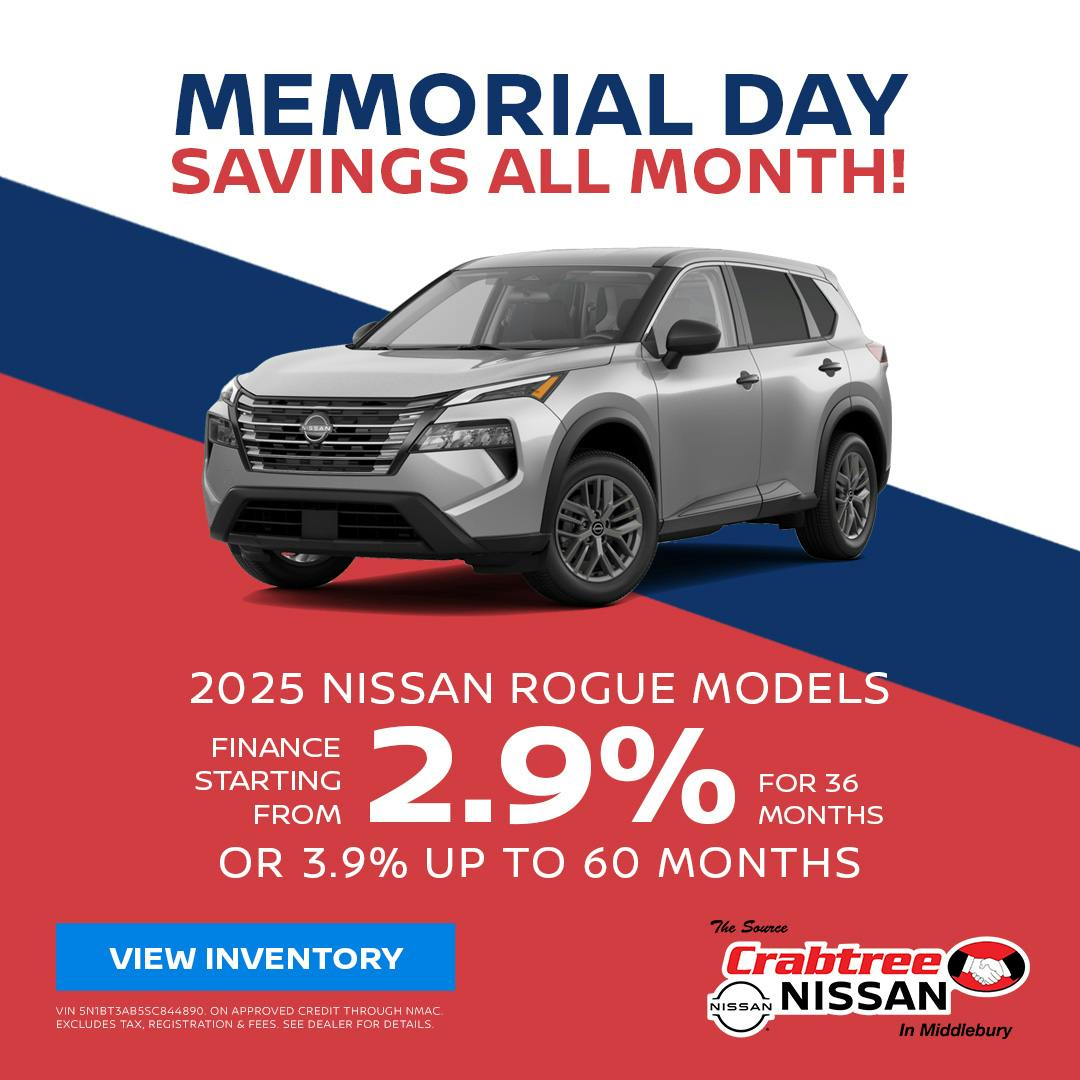 2025 Nissan Rogue Finance Offer | Crabtree Nissan