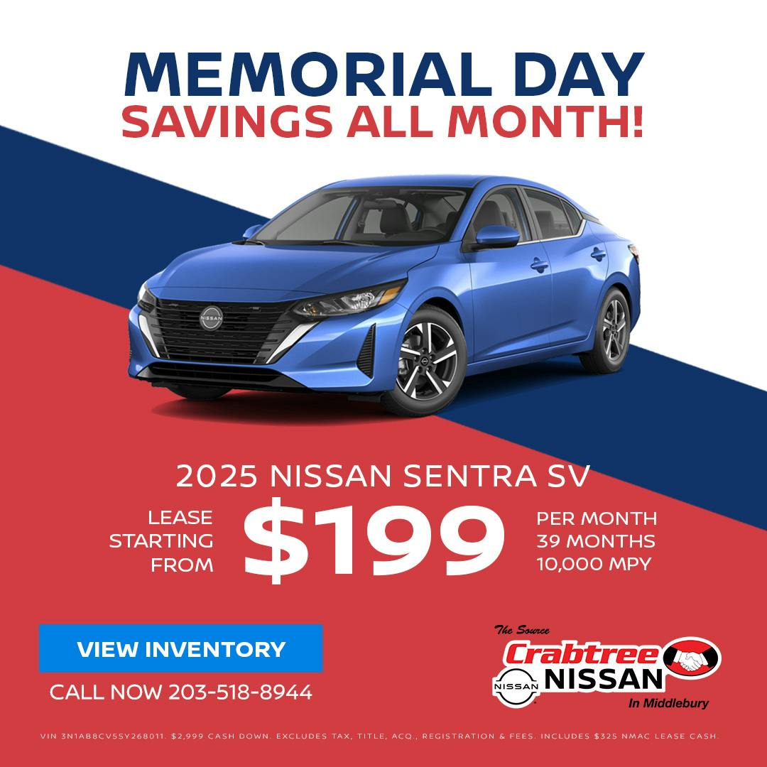 2025 Nissan Sentra Lease Offer | Crabtree Nissan