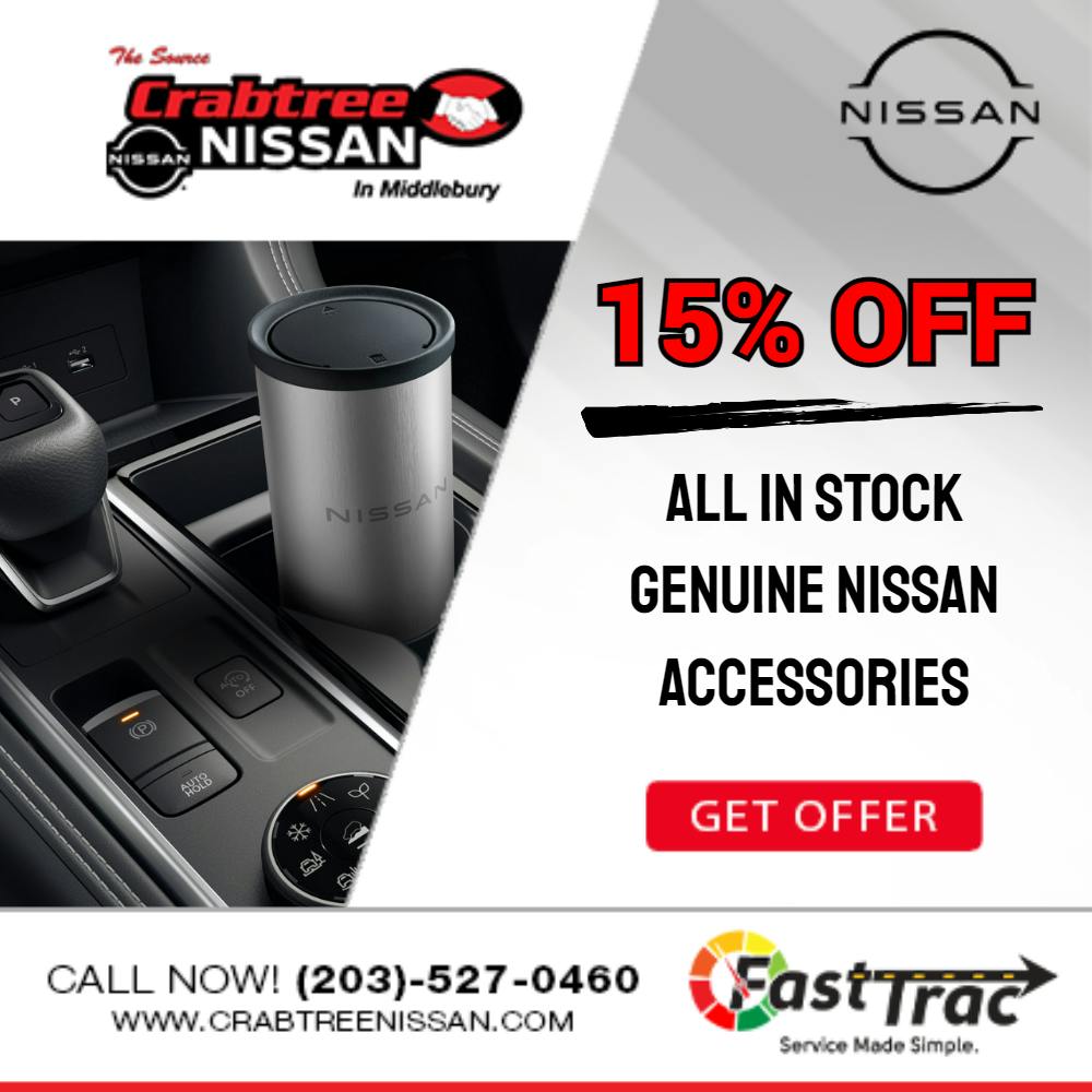 15% Off All In-Stock Genuine Nissan Accessories | Crabtree Nissan