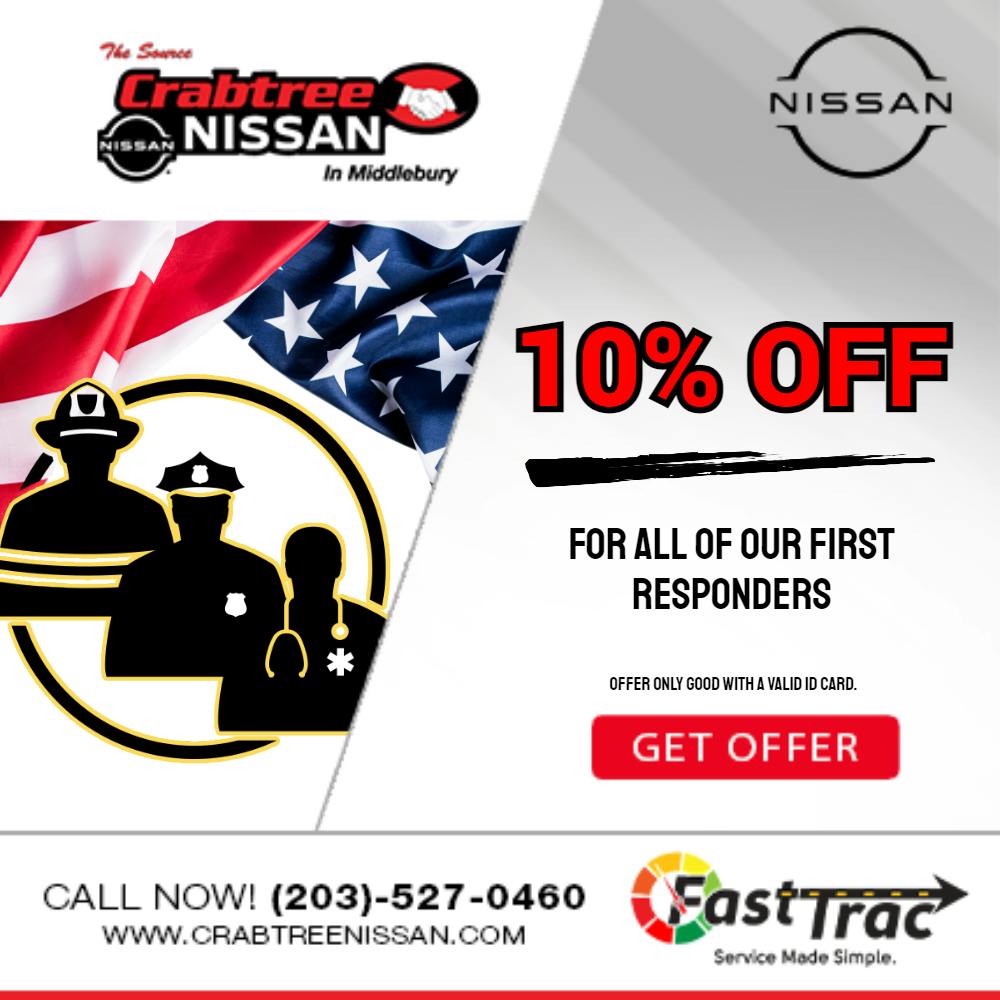 10% Off For First Responders | Crabtree Nissan