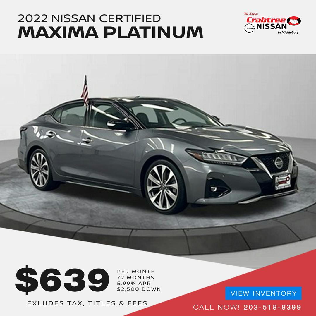 Certified 2022 Nissan Maxima Platinum | Crabtree Nissan