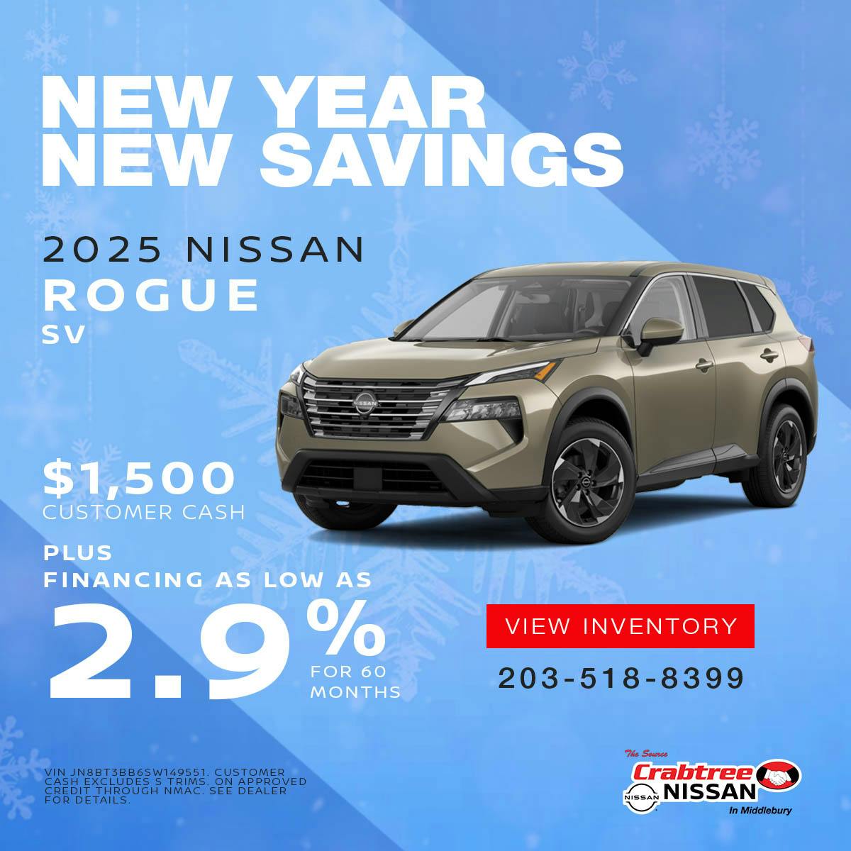 2025 Nissan Rogue Finance Offer | Crabtree Nissan