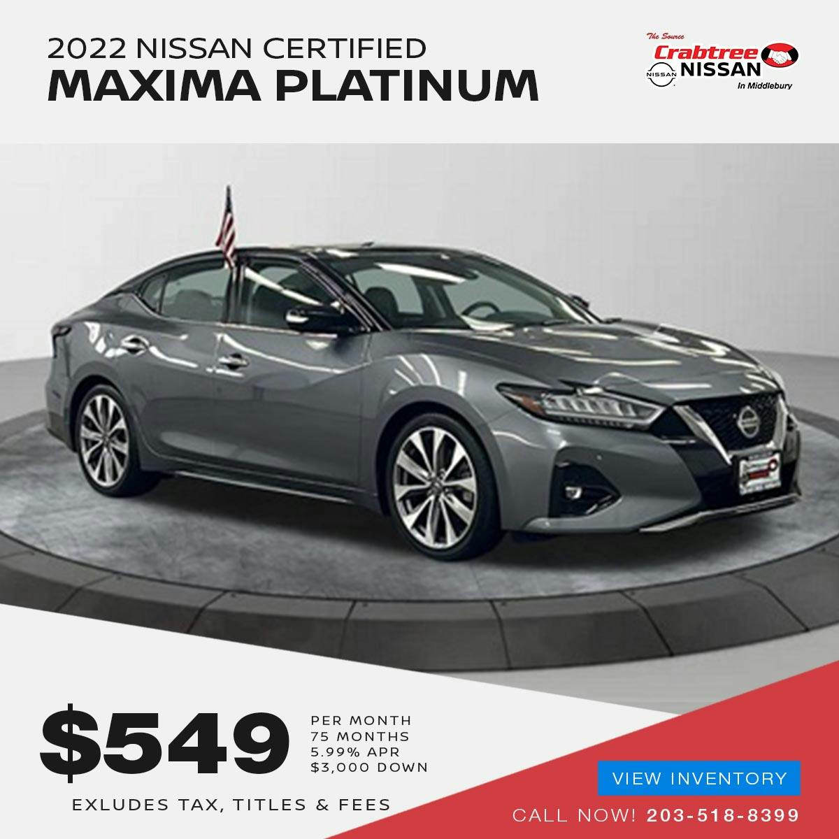 Certified 2022 Nissan Maxima Platinum | Crabtree Nissan