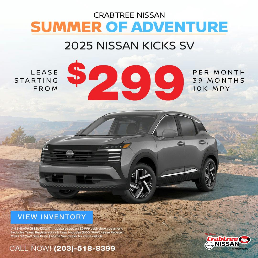2025 Nissan Kicks Lease Offer | Crabtree Nissan
