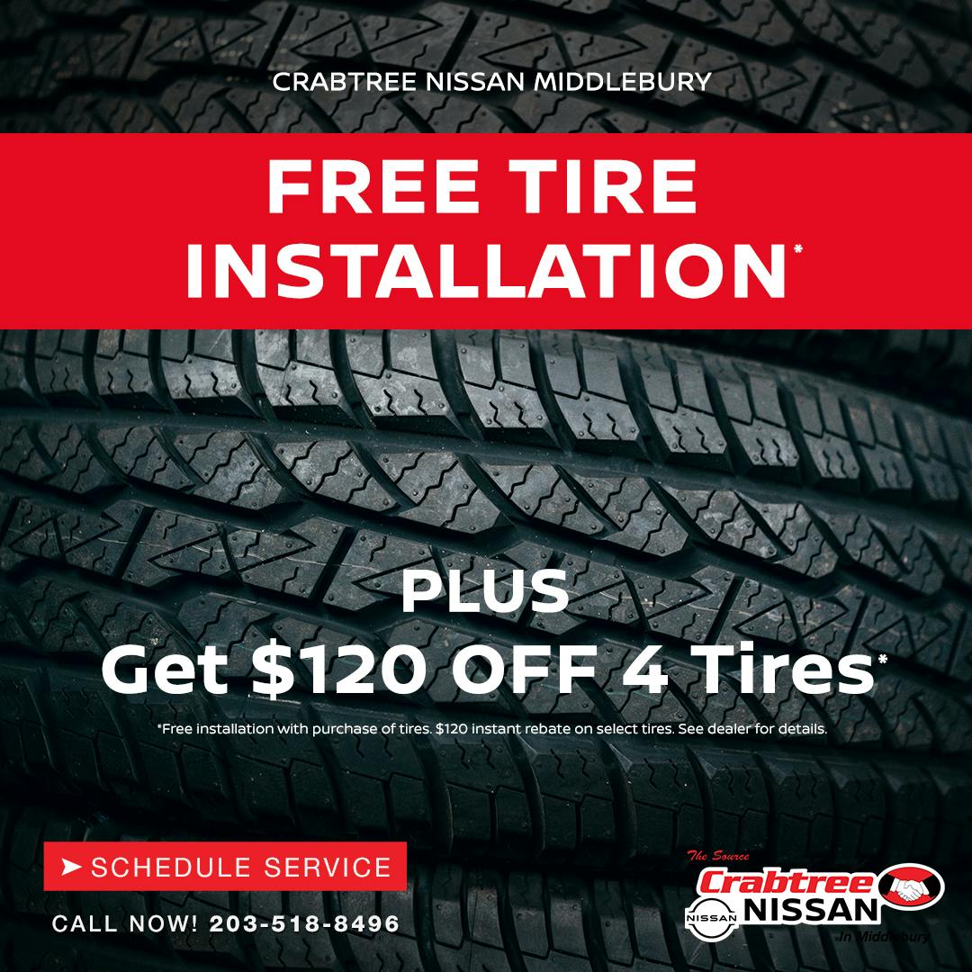 Free Tire Installation | Crabtree Nissan
