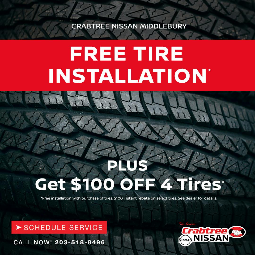 Free Tire Installation | Crabtree Nissan