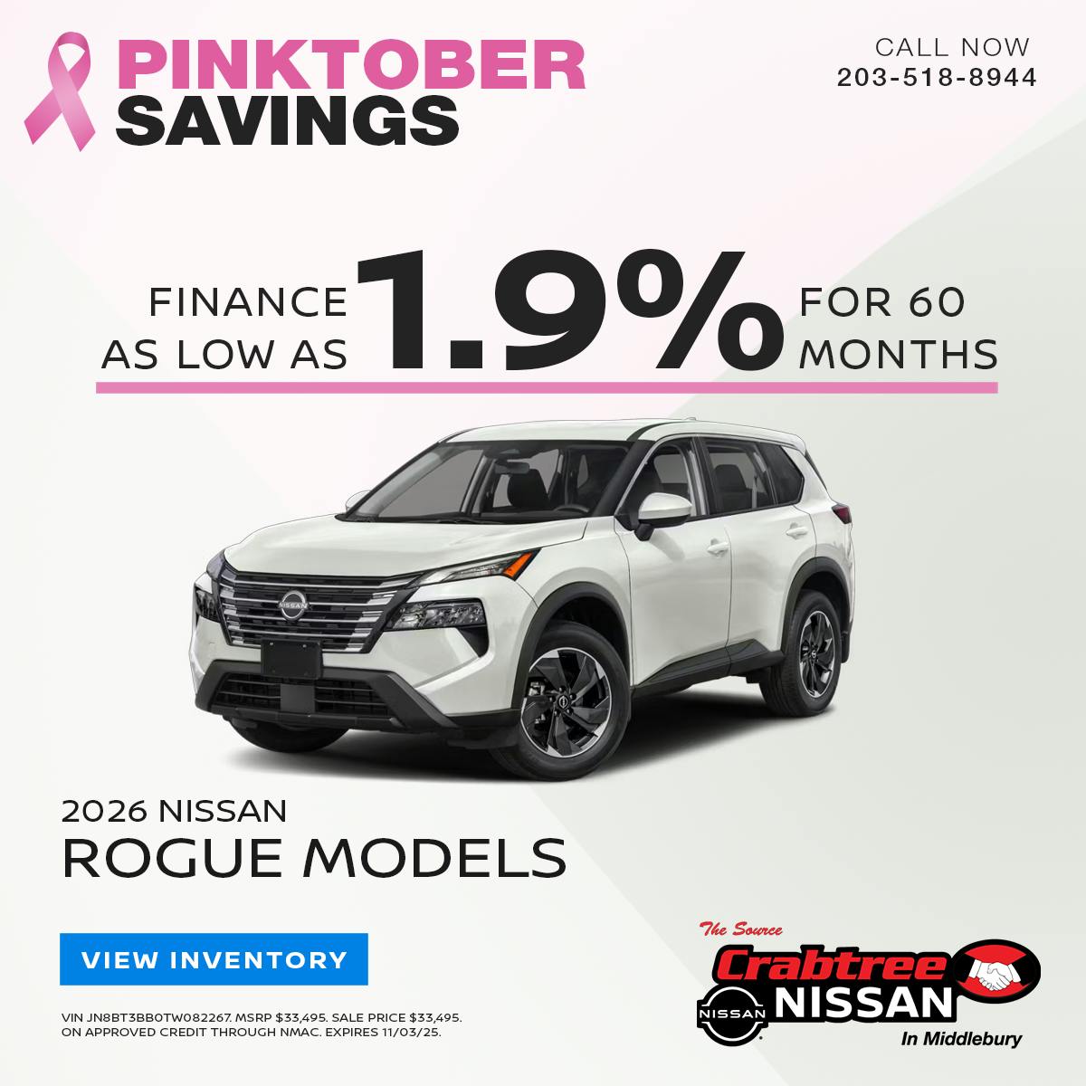 2026 Nissan Rogue Finance Offer | Crabtree Nissan