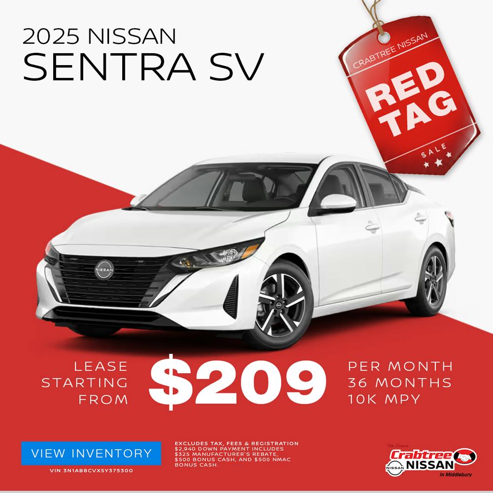 2025 Nissan Sentra Lease Offer | Crabtree Nissan