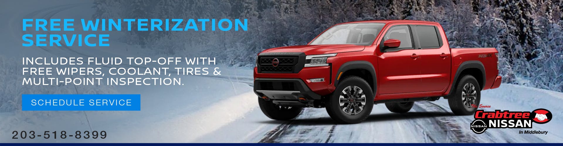 Free Winterization Inspection W/ Fluid Top-Off