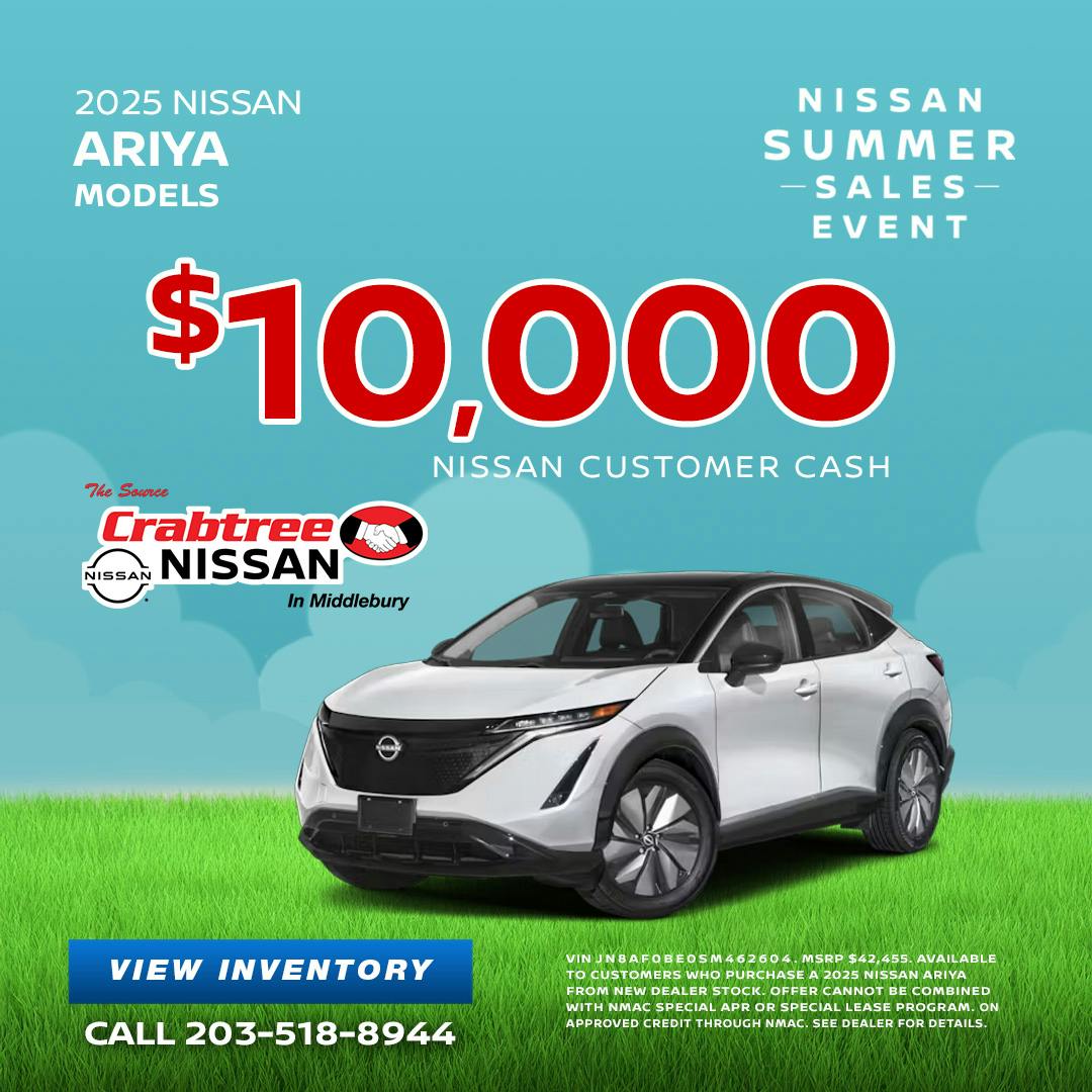 Nissan ARIYA Savings Offer | Crabtree Nissan