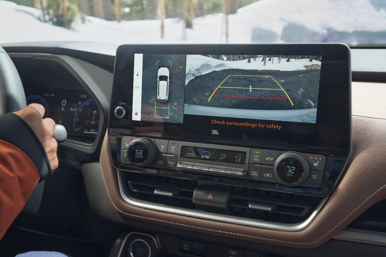 Toyota Highlander technology and console from our dealership in Watertown, CT