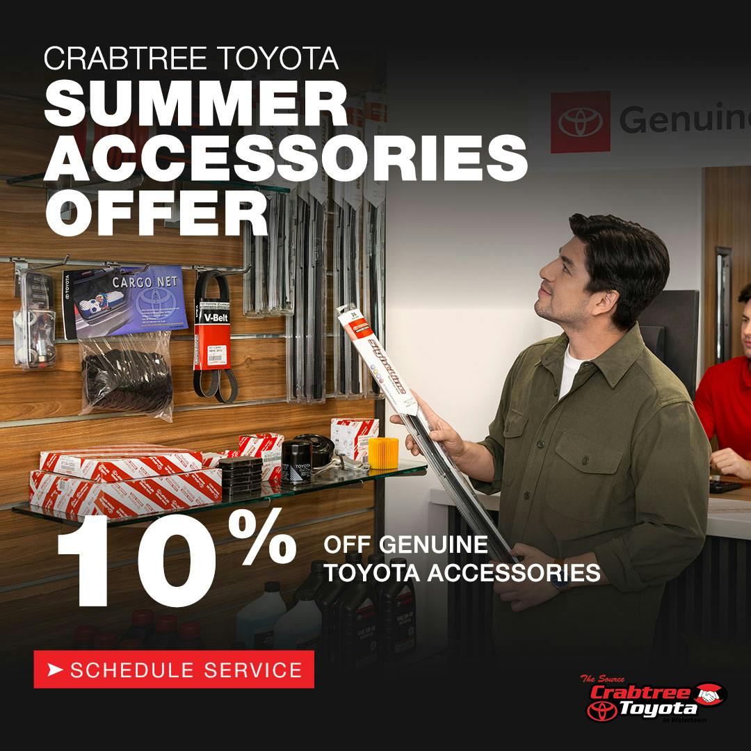 Toyota Accessories Offer | Crabtree Toyota