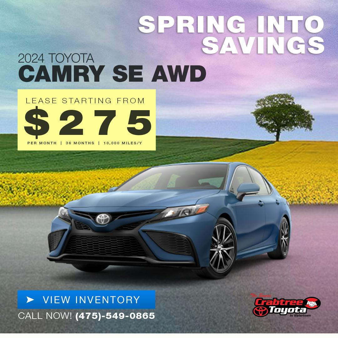 TOYOTA CAMRY SE AWD LEASE OFFER | Crabtree Toyota