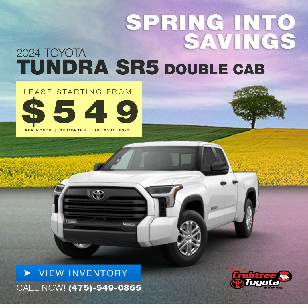 TOYOTA TUNDRA SR5 Double Cab Standard Bed LEASE OFFER | Crabtree Toyota