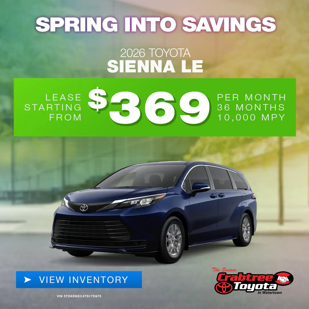 2026 Toyota Sienna Lease Offer | Crabtree Toyota