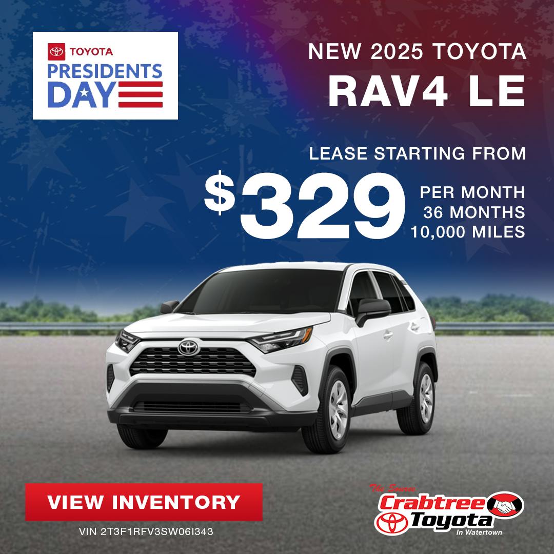 2025 Toyota RAV4 Lease Offer | Crabtree Toyota