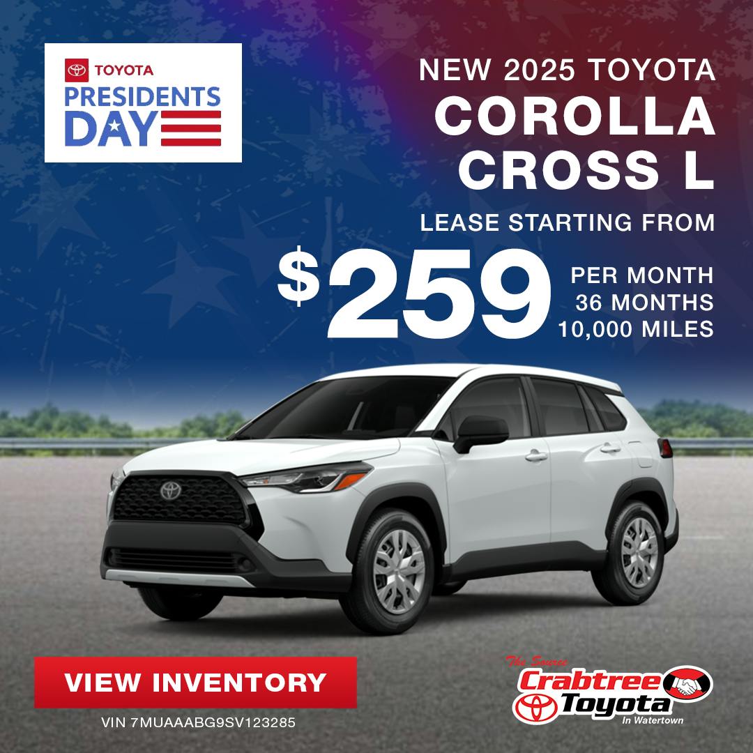 2025 Toyota Corolla Cross Lease Offer | Crabtree Toyota