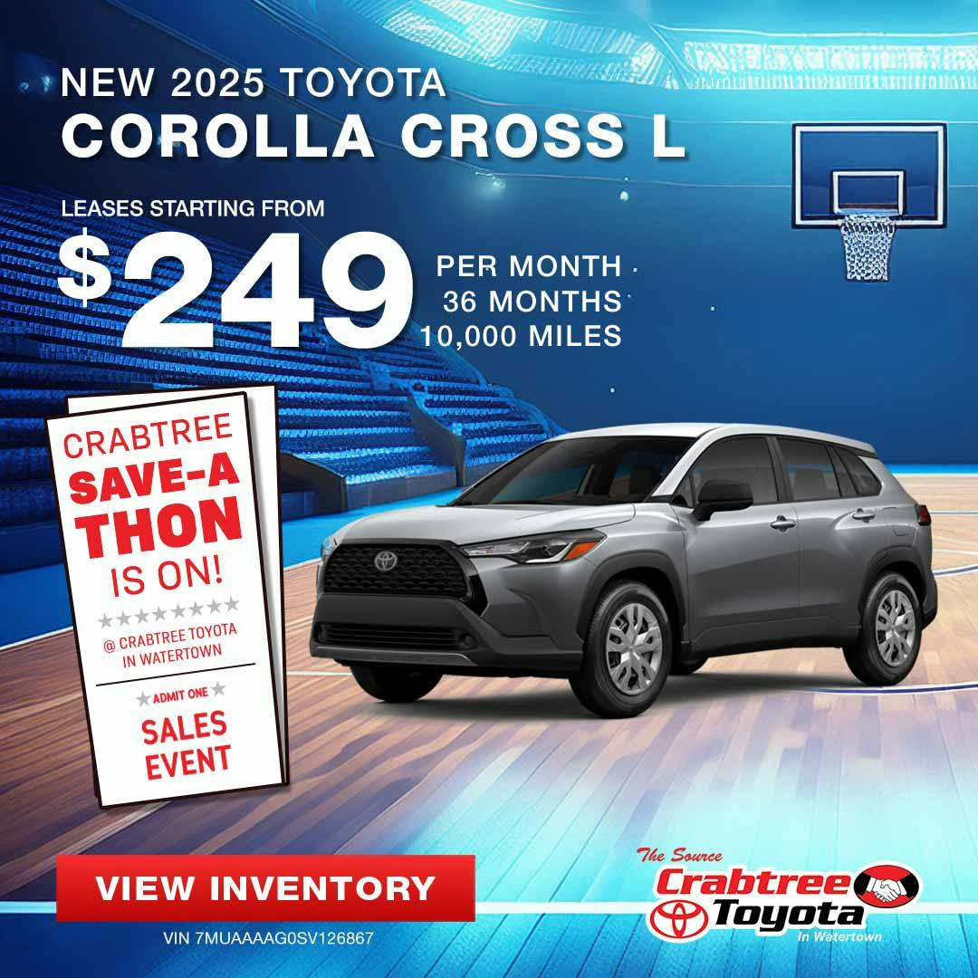 2025 Toyota Corolla Cross Lease Offer | Crabtree Toyota