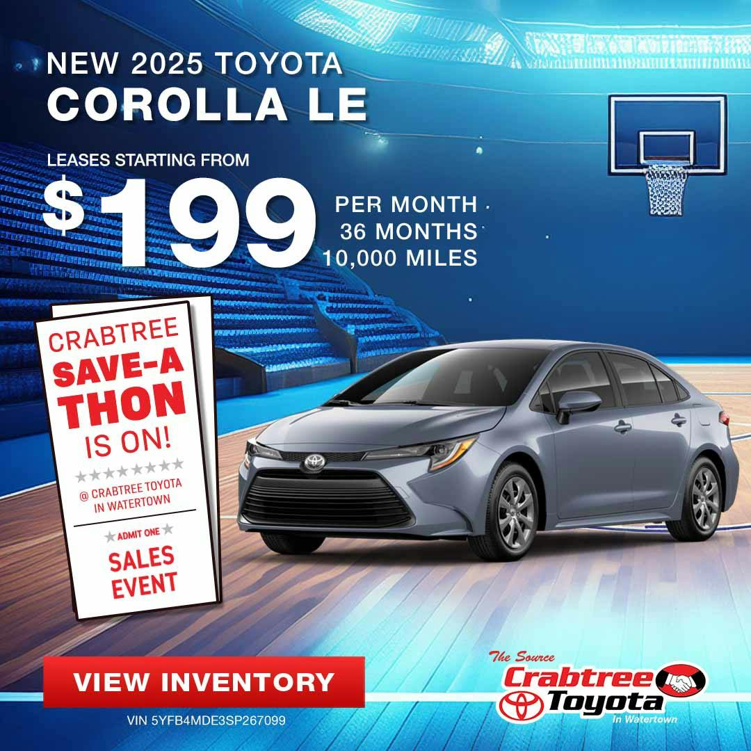 2025 Toyota Corolla Lease Offer | Crabtree Toyota